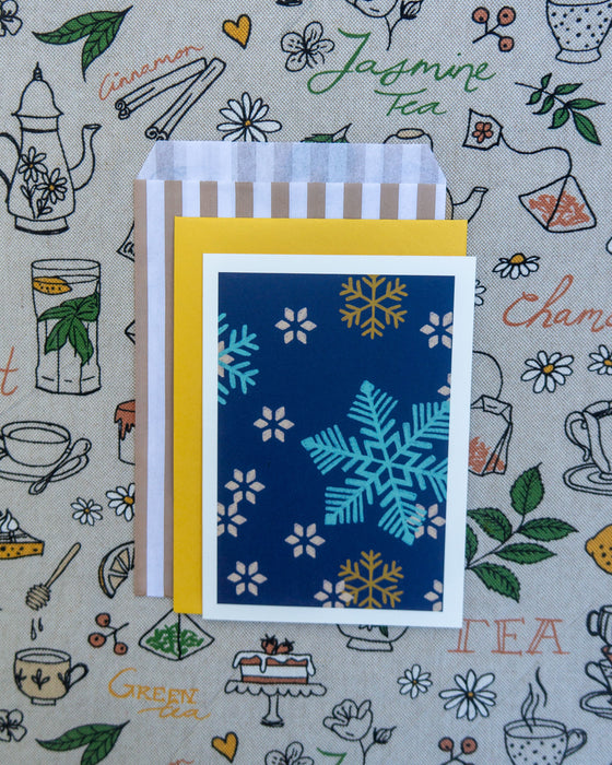 Carte 2 volets - Hiver au féminin